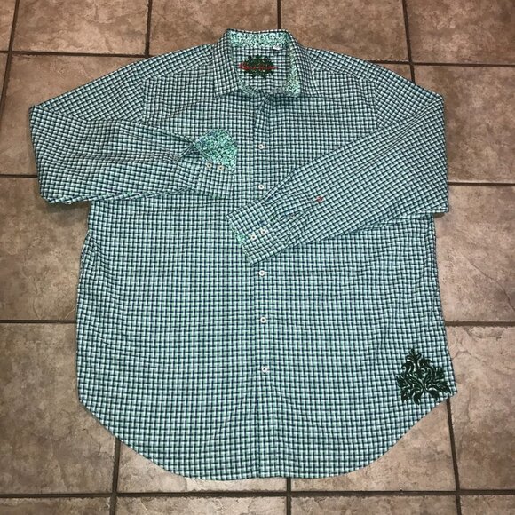 Men's Robert Graham Long Sleeve Button Front Shirt-Size 2XLT - Picture 1 of 16
